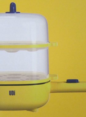 UDI双层煎煮蛋器小型蒸蛋锅平底煎蛋锅插电不粘锅煎牛排ZCW-ZDQ03