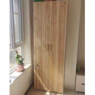 衣柜纯实木对开门家用儿童卧室原杉木衣橱简约现代挂衣柜租房