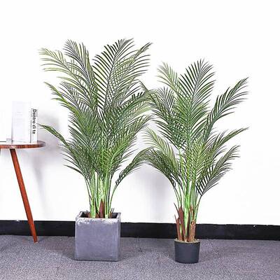 仿真散尾葵凤尾葵大型绿植盆栽室内落地摆件棕榈树