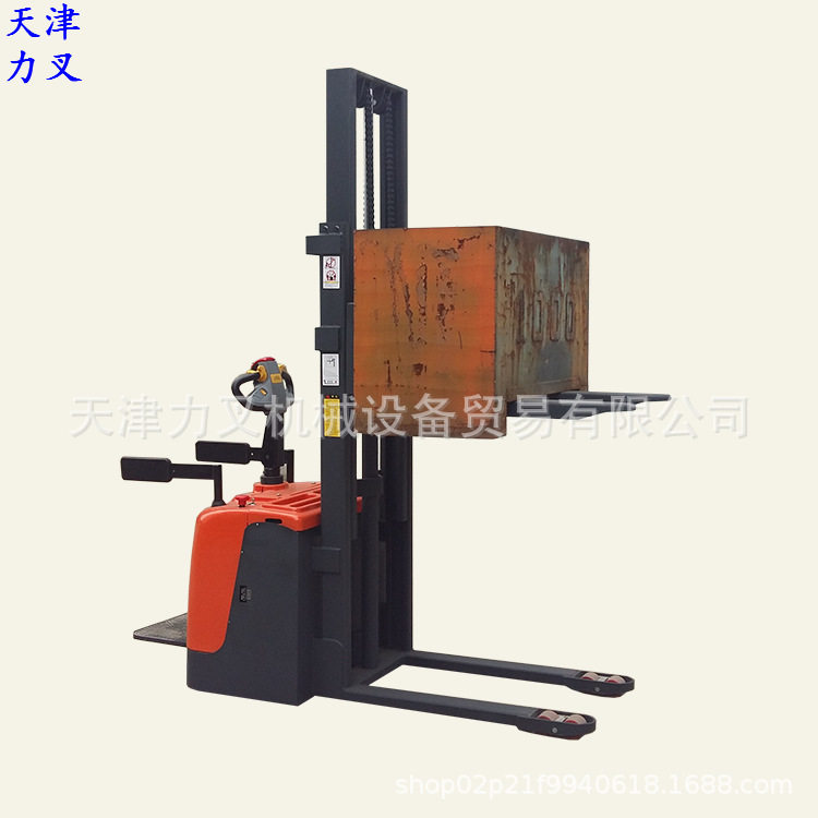 天津液压叉车电动装卸铲车油压升高移运车充电式全自动堆高机