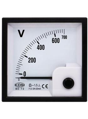 供应指针式直流毫安电压表BE-72DC4-20mA700V电压测量表头