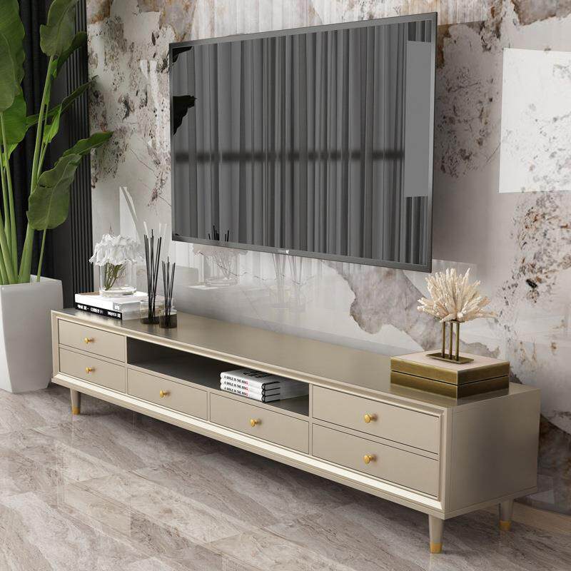 现代轻奢电视柜客厅北欧地柜小户型卧室储物柜简欧实木餐边柜墙柜