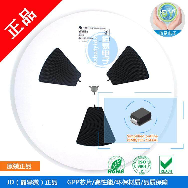 晶导微ES1AB丝印:ES1ASMB1A电流超快恢复二极管3K/盘