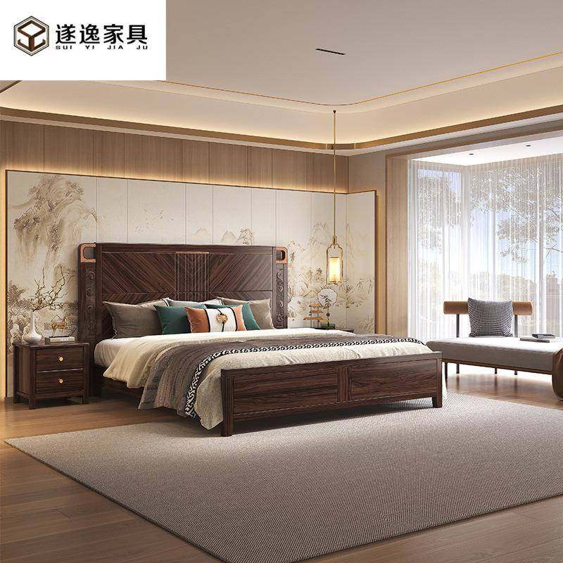 1.8米简约实木储物双人床 新中式乌金木极简高端家用卧室家具床,鲜花速递/花卉仿真/绿植园艺,割草机/草坪机,淘宝优惠券,粉丝福利购,淘宝优惠卷