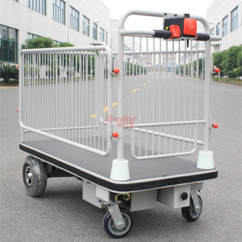 HG-105带护栏电动平板车/POWER CART WITH SHELF电动平板手推车