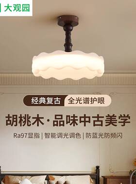 中古风吸顶灯法式复古主卧灯创意个性艺术灯儿童书房中山灯具357L