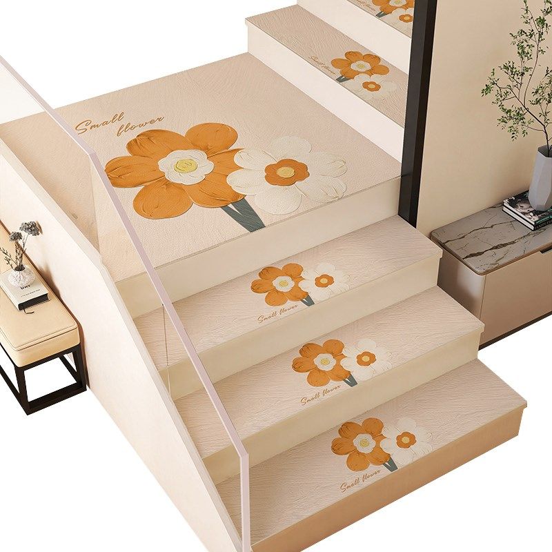 小清新楼梯垫可擦洗皮绒隔音防滑铁楼梯塑胶自粘地毯复式专用脚垫,居家布艺,楼梯垫,淘宝优惠券,粉丝福利购,淘宝优惠卷