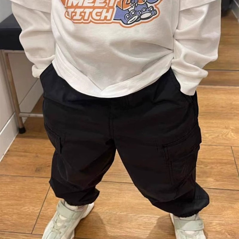 牛货!童装/男童/女童宽腿工装裤复古宽松直筒裤大口袋长裤464993