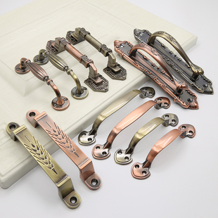 木门拉手大门把手明装 仿古大拉手 房门推拉门柜门大拉手免打孔老式