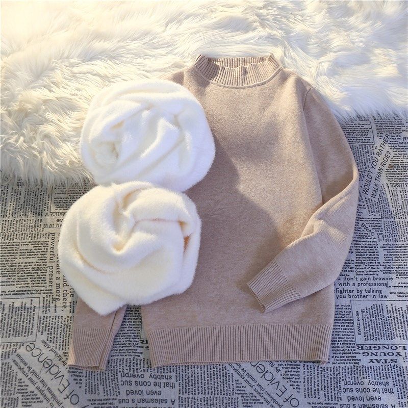 加厚一体绒保暖内搭毛衣女秋冬2025新款修身半高领打底针织衫上衣,女装/女士精品,毛针织衫,淘宝优惠券,粉丝福利购,淘宝优惠卷
