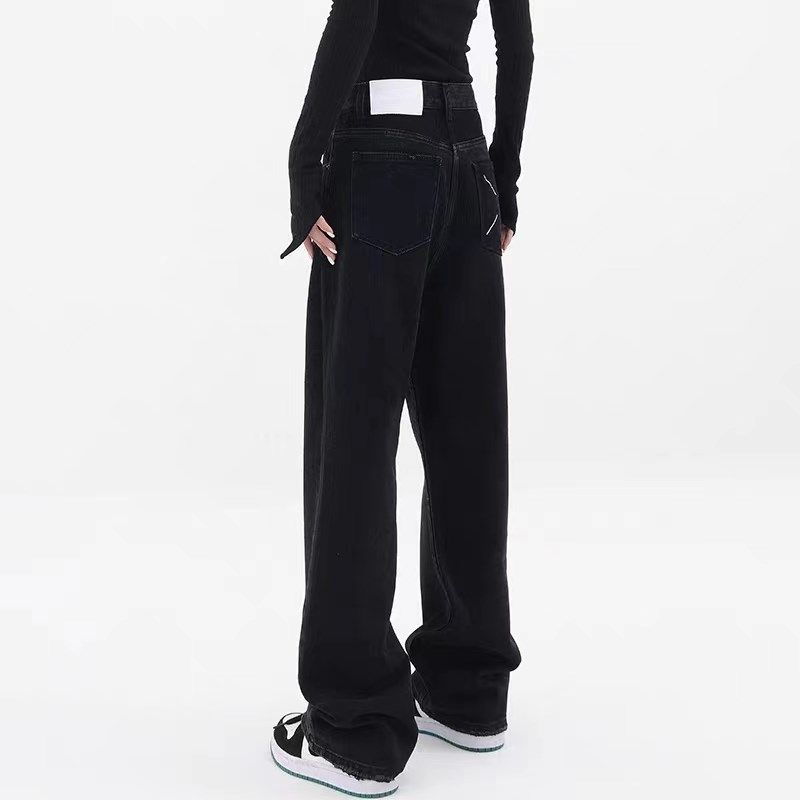 梨形身材黑色直筒牛仔裤女秋冬大码胖妹妹mm宽松显瘦加绒阔腿长裤,女装/女士精品,牛仔裤,淘宝优惠券,粉丝福利购,淘宝优惠卷