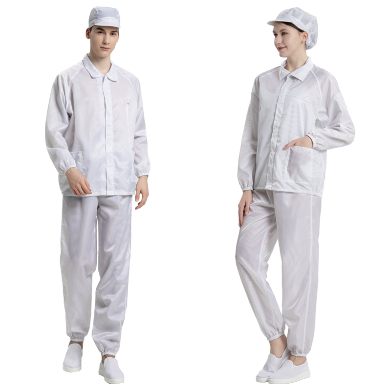 防尘服分体防静电衣短款无尘工作服洁净服喷漆防护服男女套装蓝白