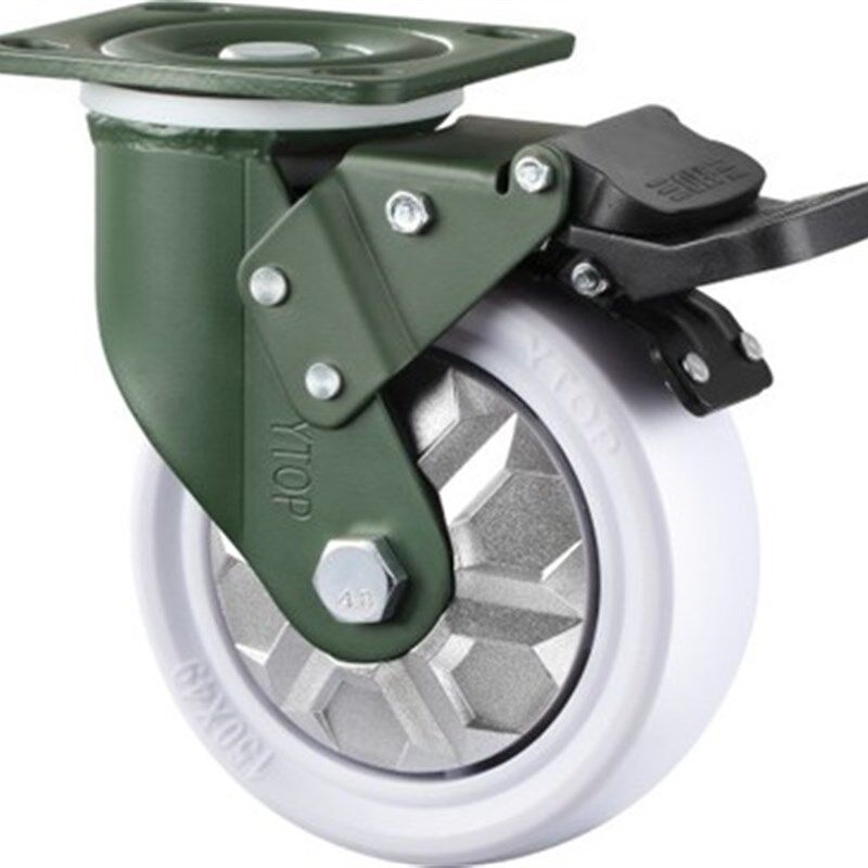 YTOP卓烨锰钢脚轮21E重型尼龙PP轮4寸万向轮5寸6寸8寸刹车轮定向