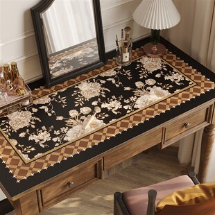 梳妆台桌垫中古风防水防油免洗餐桌布电视柜餐边柜桌垫台面保护垫