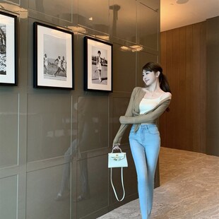 牛仔裤女夏季薄款2025年新款高腰显瘦铅笔裤浅色紧身修身小脚裤子