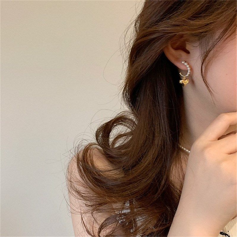 srrmhyn韩国金属爱心珍珠耳环设计师高级感轻奢优雅百搭耳,节庆用品/礼品,文化创意手环,淘宝优惠券,粉丝福利购,淘宝优惠卷