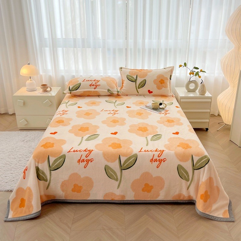 珊瑚绒床单单件加绒加厚双面法兰绒法莱绒冬季绒毯水晶绒毛毯被单