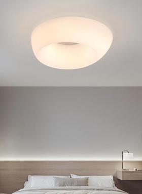 家用极简奶油风甜甜圈三色光遥控现代简约吸顶灯卧室走廊ceiling