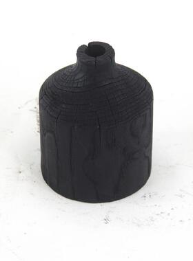 厂销售制新中式碳手化木质OMD黑色大肚花瓶家居墅别艺术家馆装饰