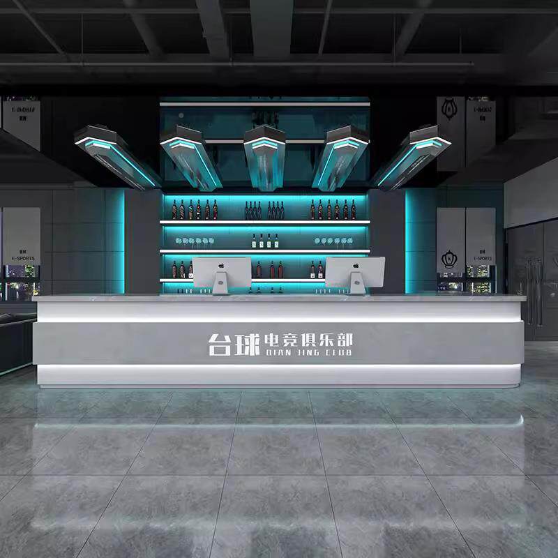 工风台球无品牌/网咖吧酒台吧柜子转角收银台业电竞酒店会所前台