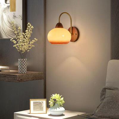 布线美11657式玻床头卧室渐变色中式胡桃木复璃墙古约简实木背景