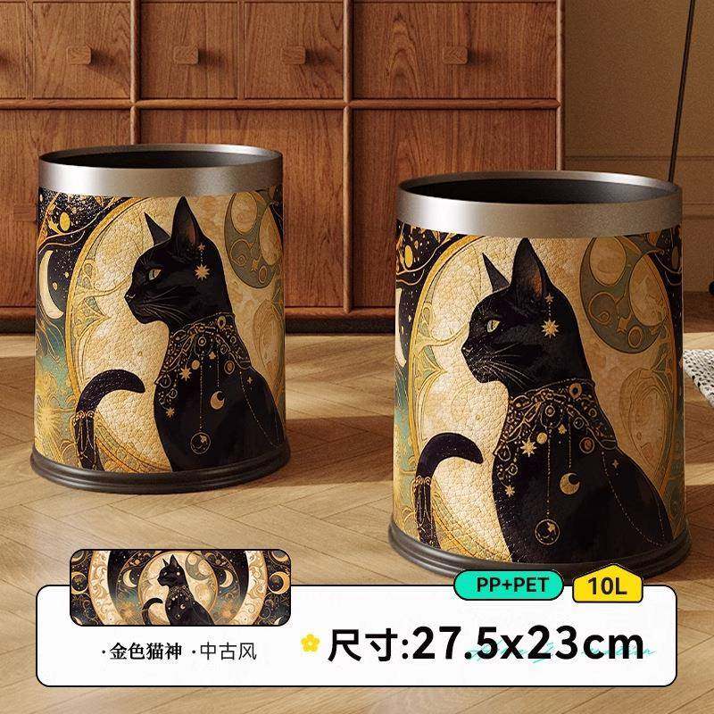 中古风垃圾桶家用客厅轻奢高档2025新款卧室卫生间复古高颜值大号