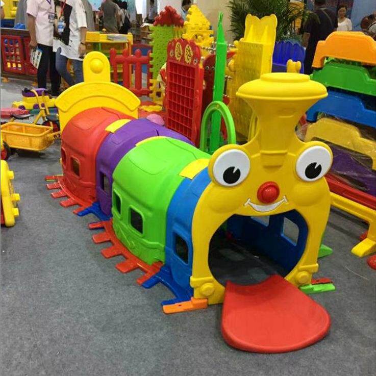 幼儿园钻洞塑料隧道游戏玩具小精灵毛毛虫彩色通道火车头爬行爬筒