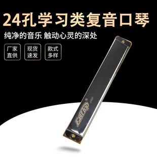EASTTOP东方鼎24孔学习类复音口琴T2401初学演奏口琴