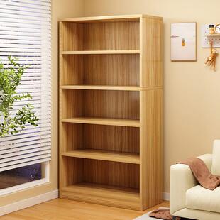 实木生态板书架落地置物收纳柜子展示柜多层置物柜家用靠墙组合柜