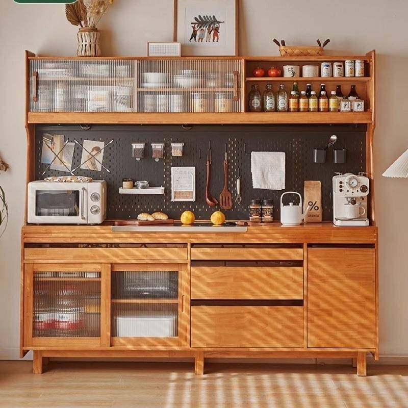 实木餐边柜靠墙一体高柜茶水柜日式收纳置物柜餐厅厨房储物柜家用,纺织面料/辅料/配套,纺织机械配件,淘宝优惠券,粉丝福利购,淘宝优惠卷