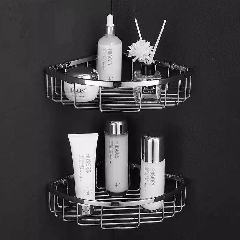 304不锈钢三角篮双层角篮置物篮浴室转角篮角架卫生间免打孔安装,纺织面料/辅料/配套,纺织机械配件,淘宝优惠券,粉丝福利购,淘宝优惠卷