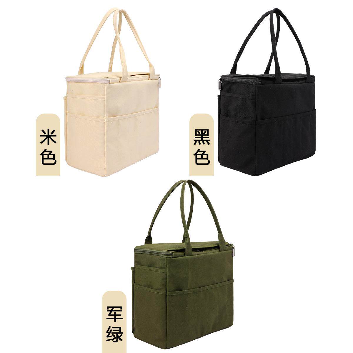 手提帆布包毛线编织工具收纳包户外大容量钩针配件收纳袋便携