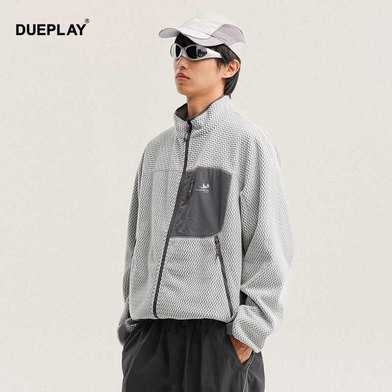 【明星郑恺潮牌】春秋新款立体摇粒绒外套户外保暖拼色上衣男女款,男装,时尚抓绒衣,淘宝优惠券,粉丝福利购,淘宝优惠卷