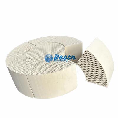 应旋转炉扇形蜂窝陶瓷组合圆环形刚玉莫来石质陶瓷蓄热体！