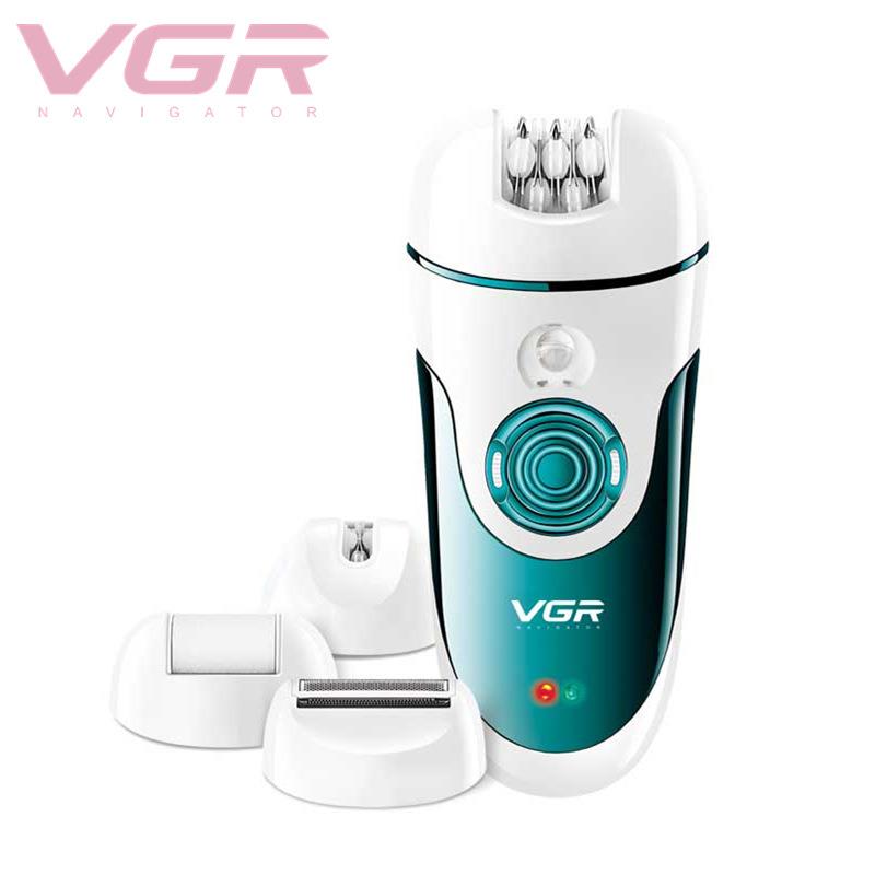 VGR700脱毛器多功能4合1剃毛器磨脚器电动拔毛器女士USB全身水洗