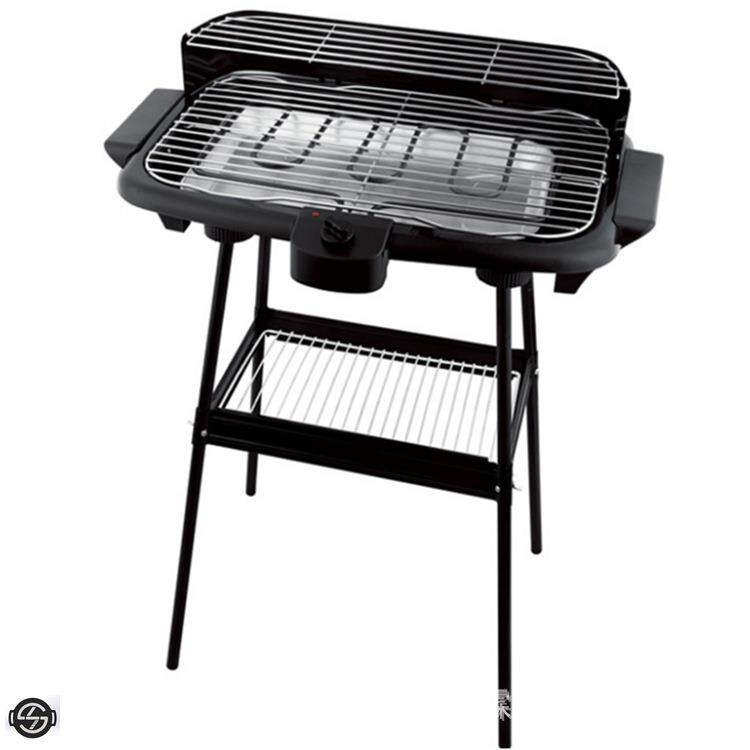 外贸出口带支架电烧烤炉家用电烤盘无烟铁板烧bbq烧烤架户外便携