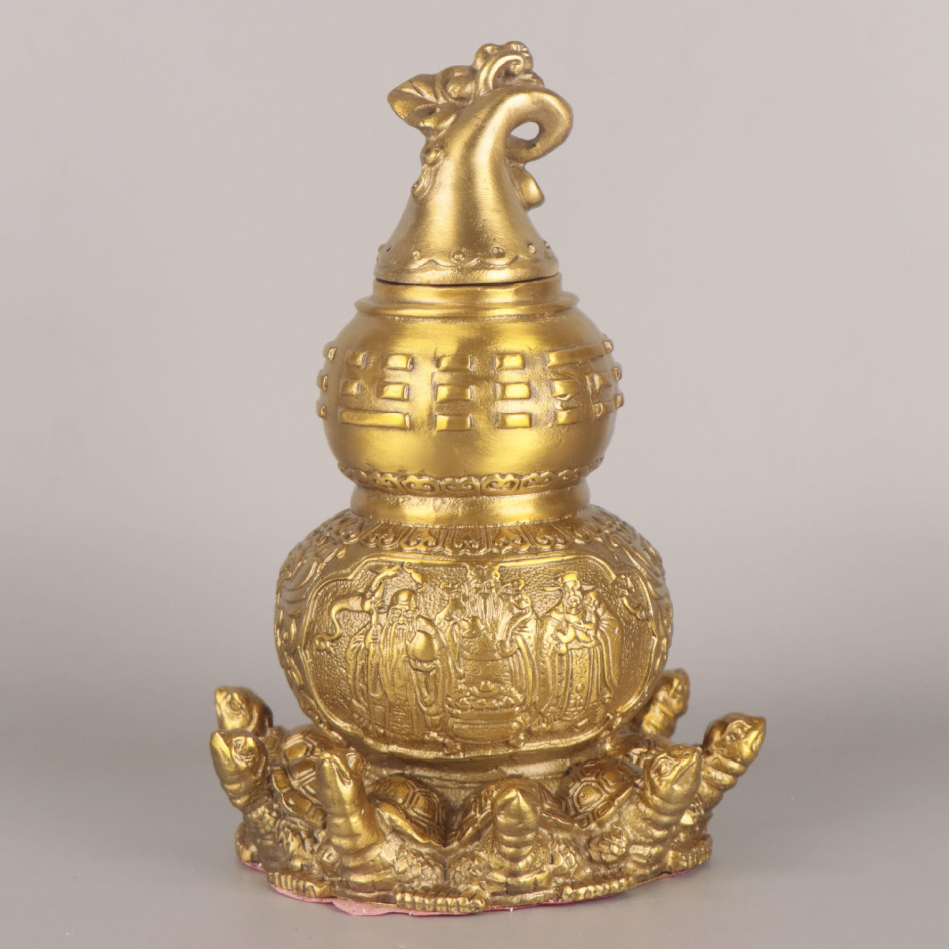 杨铜记铜葫芦家居办公室铜工艺品摆件厂家批发九龟葫芦天医葫芦