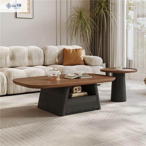 现代复古高级茶几小户型客厅北欧简约家用茶桌