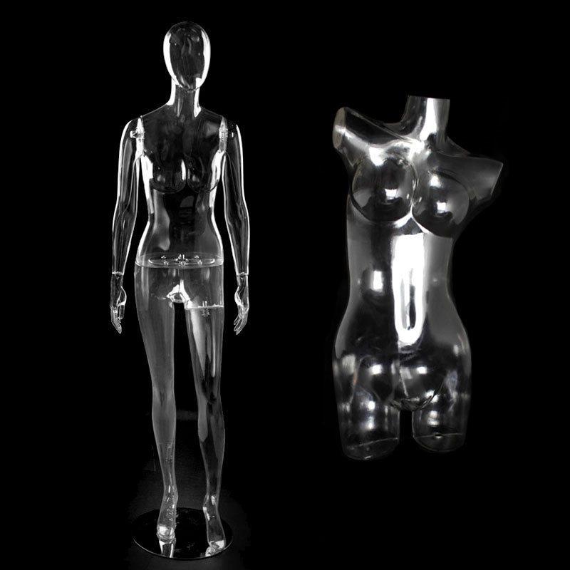 服装店烤漆模特全身透明男女橱窗站模衣服假人体模具展示女模
