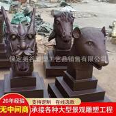 铸铜十二生肖雕塑兽首人身坐像喷水圆明园12吐水兽头小喷泉景观