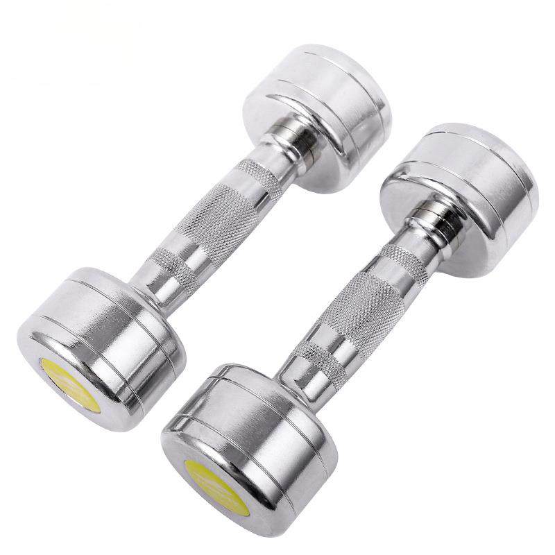 厂家直销哑铃男士 练臂肌健身器材 女士家用电镀哑铃 1-10kg