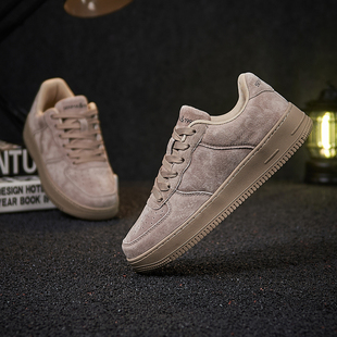 男潮鞋 SENMA 百搭运动鞋 男厚底空军一号情侣鞋 森马磨纱皮滑板鞋