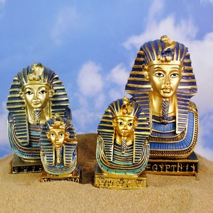 古埃及法老人物头像装饰摆件图坦卡蒙雕塑旅游纪念品魔法祭祀道具