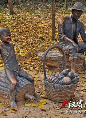 农耕文化主题雕塑干农活人物雕塑玻璃钢仿铜雕塑户外公园景观雕塑