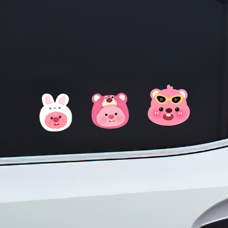 loopy可爱小海狸个性创意车贴表情包贴纸笔记本电脑手账装饰贴画