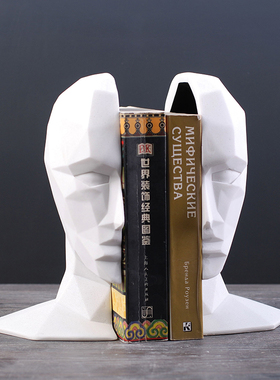 简约创意黑色人物书档书立书靠摆设家居装饰品博古架书房桌面摆件