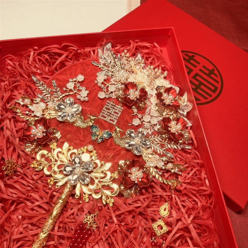 新娘结婚团扇diy材料包高级扇子新中式出嫁秀禾服手捧花晨袍喜扇,家居饰品,工艺扇/团扇/喜扇/折扇,淘宝优惠券,粉丝福利购,淘宝优惠卷