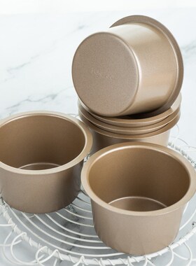 法焙客马芬单个马芬纸杯蛋糕模具 加高直身马芬杯模具6只装套装