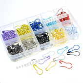 吊牌别针 服装 十格十色葫芦形安全别针 小号彩色扣针婴儿衣服固定