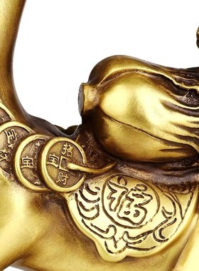 纯铜福鹿一路发摆件家居饰品纯铜创意工艺品客厅电视柜玄关装饰品